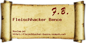 Fleischhacker Bence névjegykártya