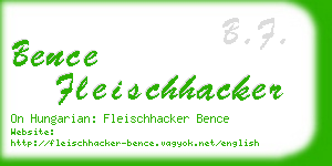 bence fleischhacker business card